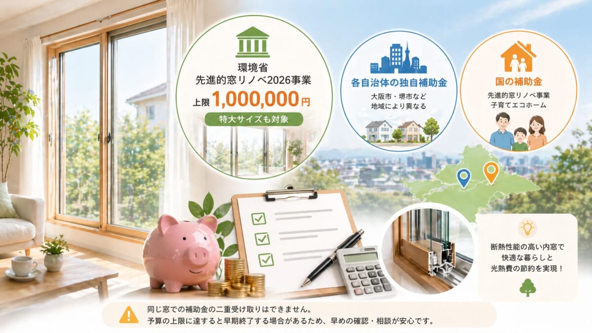 【2026年の新しい情報】内窓リフォームで使える補助金