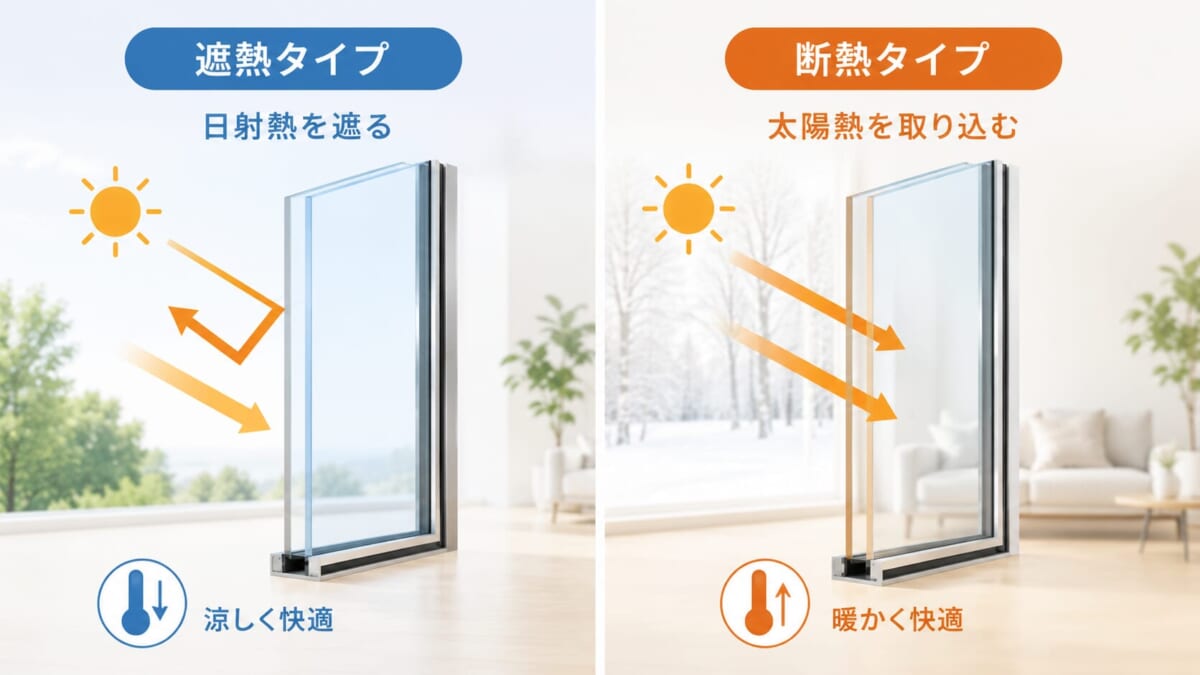 Low-Eガラスの種類と性能の違い