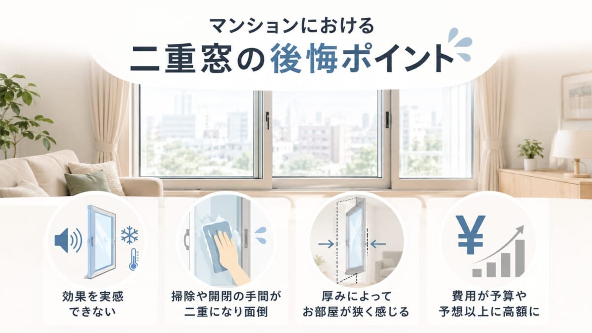 マンションにおける二重窓の後悔ポイント