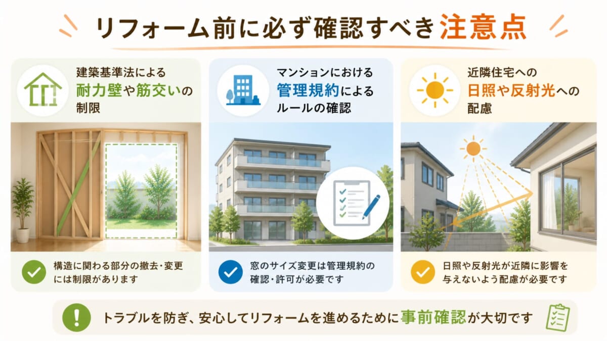 リフォーム前に必ず確認すべき注意点