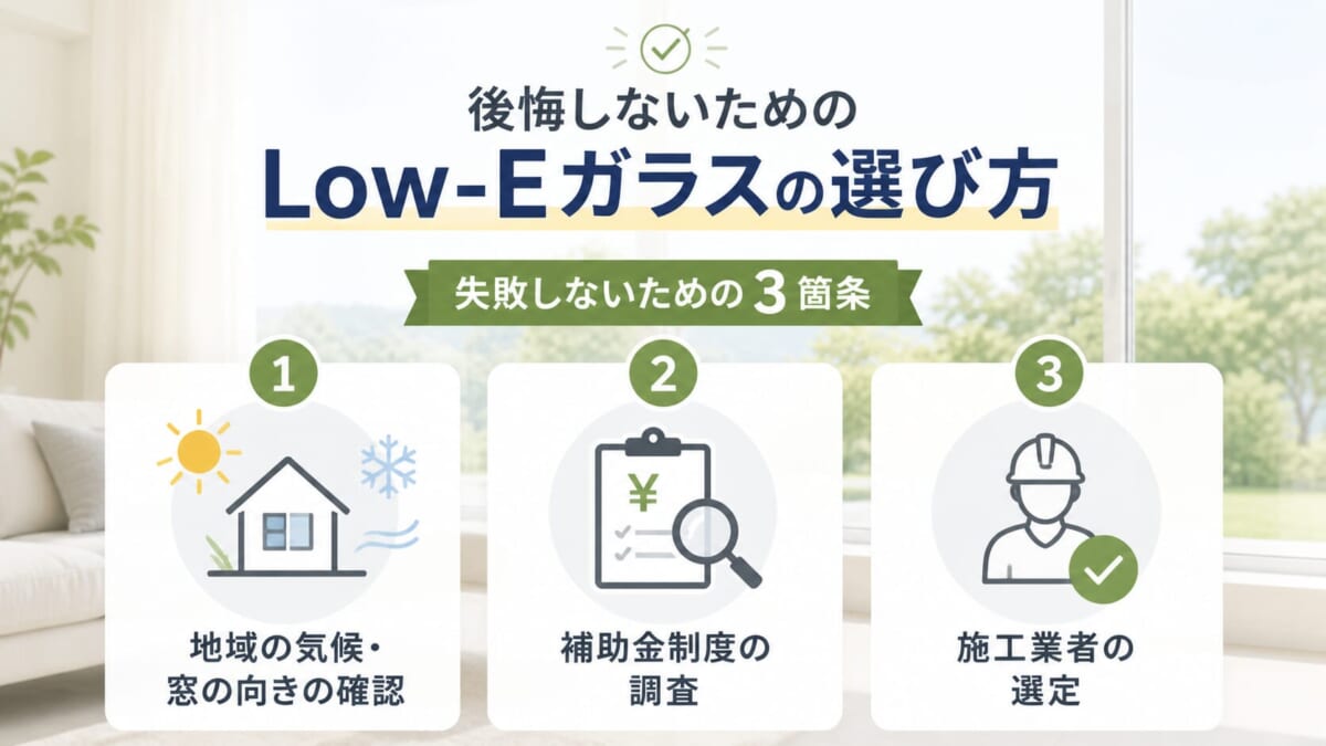 後悔しないためのLow-Eガラスの選び方