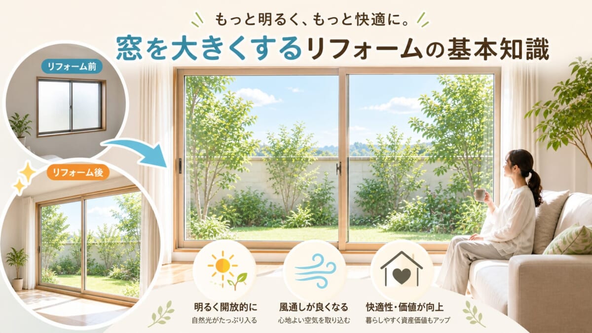 窓を大きくするリフォームの基本知識