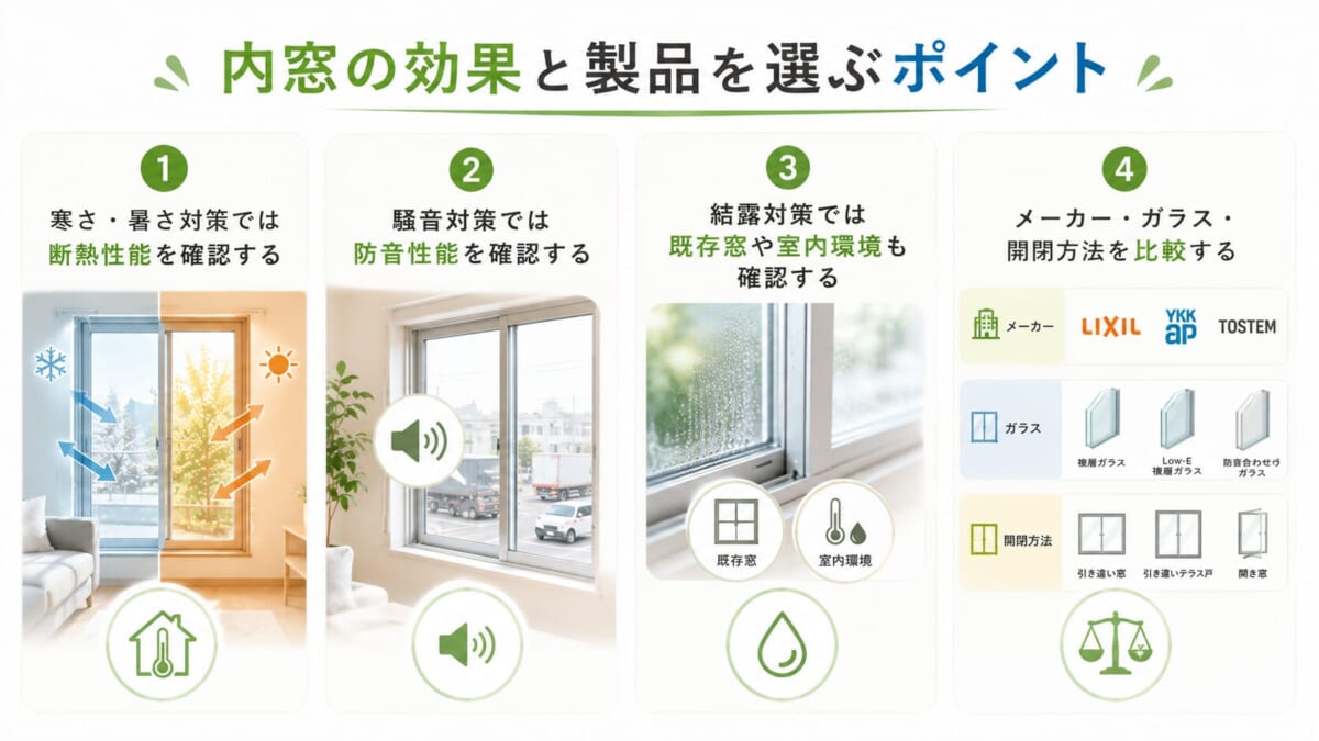 内窓の効果と製品を選ぶポイント