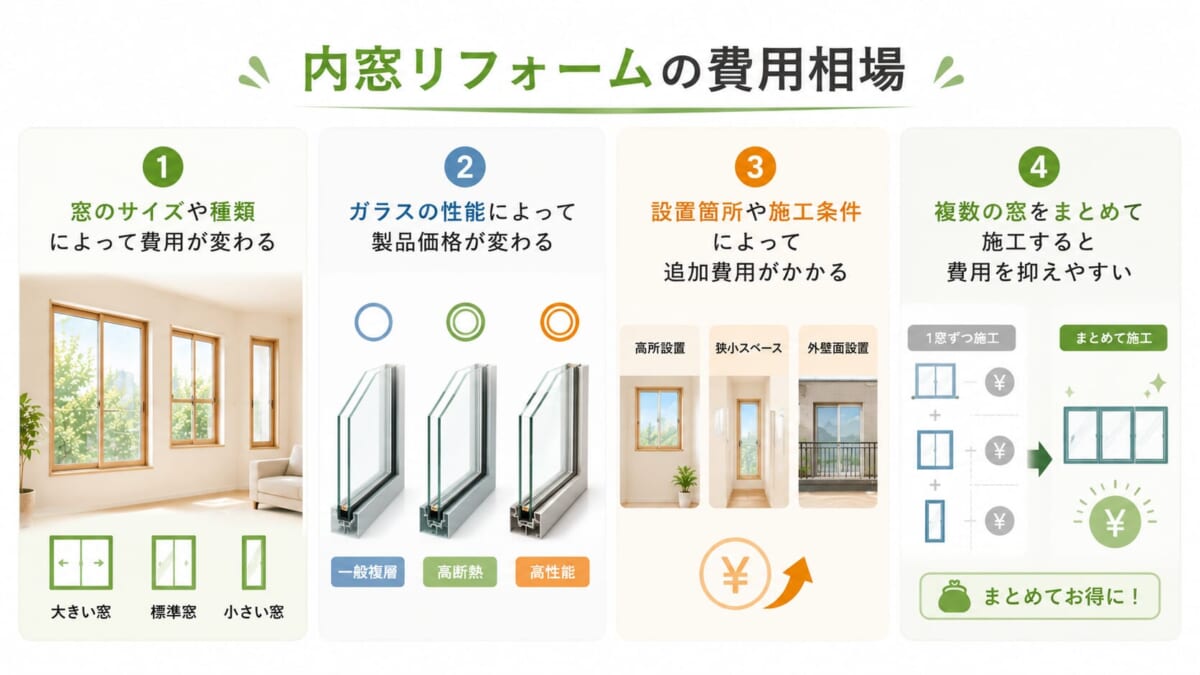 内窓リフォームの費用相場