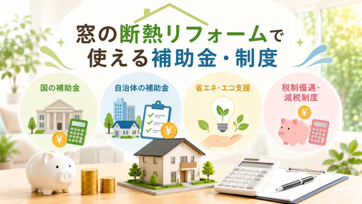 窓の断熱リフォームで使える補助金・制度