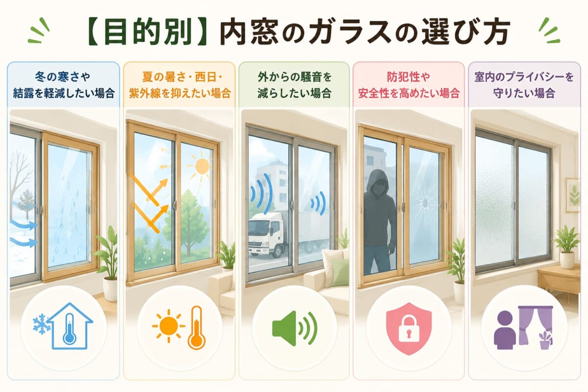 【目的別】内窓のガラスの選び方