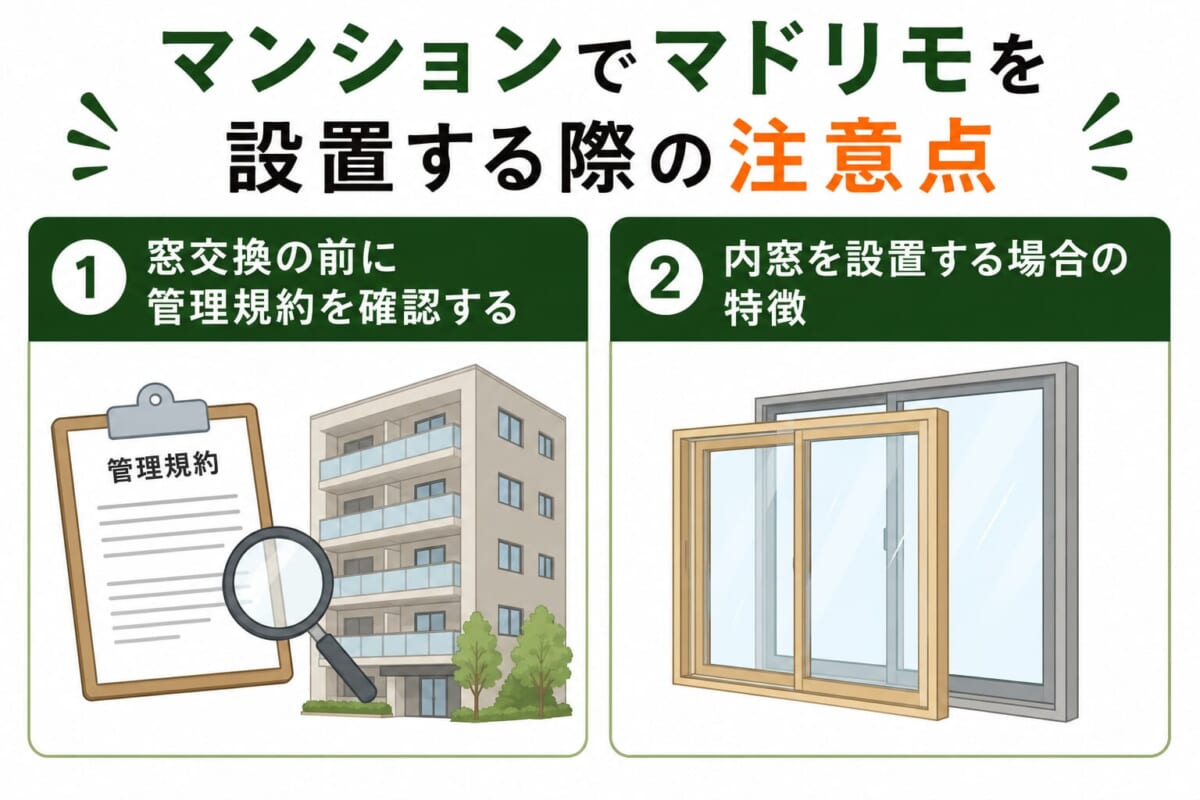 マンションでマドリモを設置する際の注意点