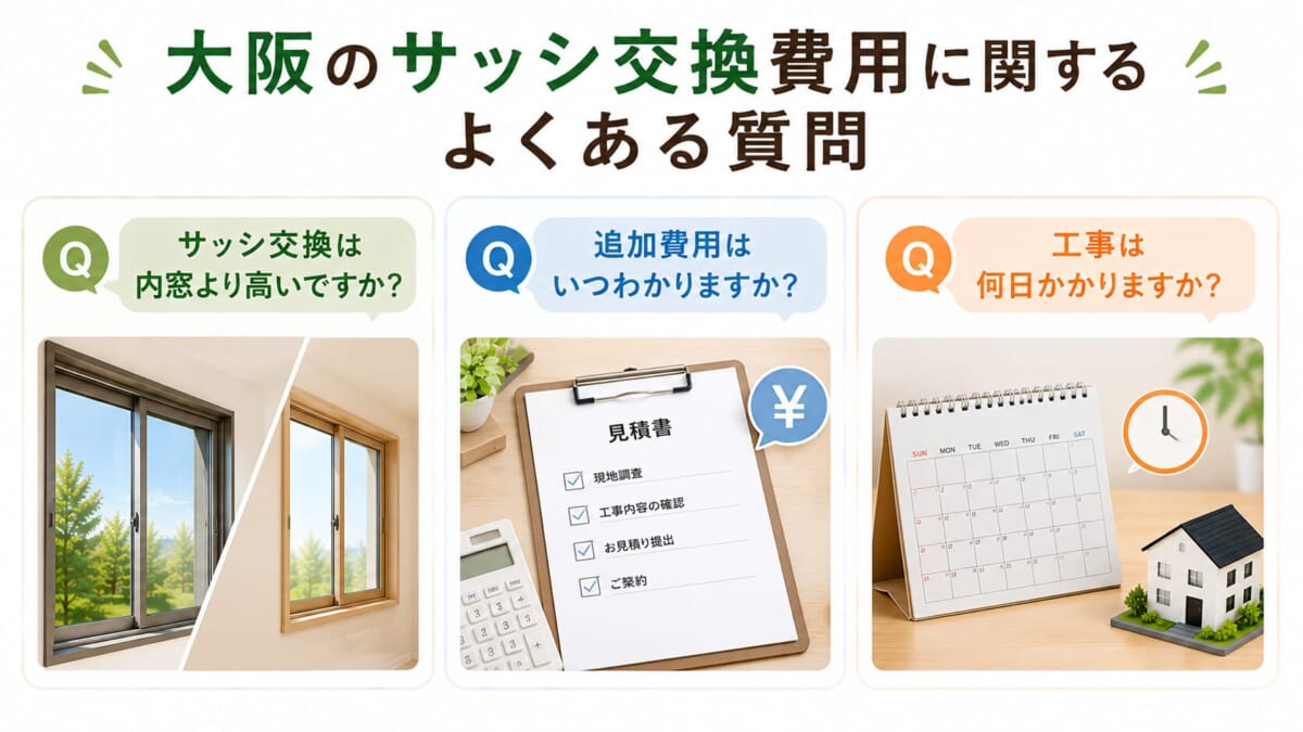 大阪のサッシ交換費用に関するよくある質問