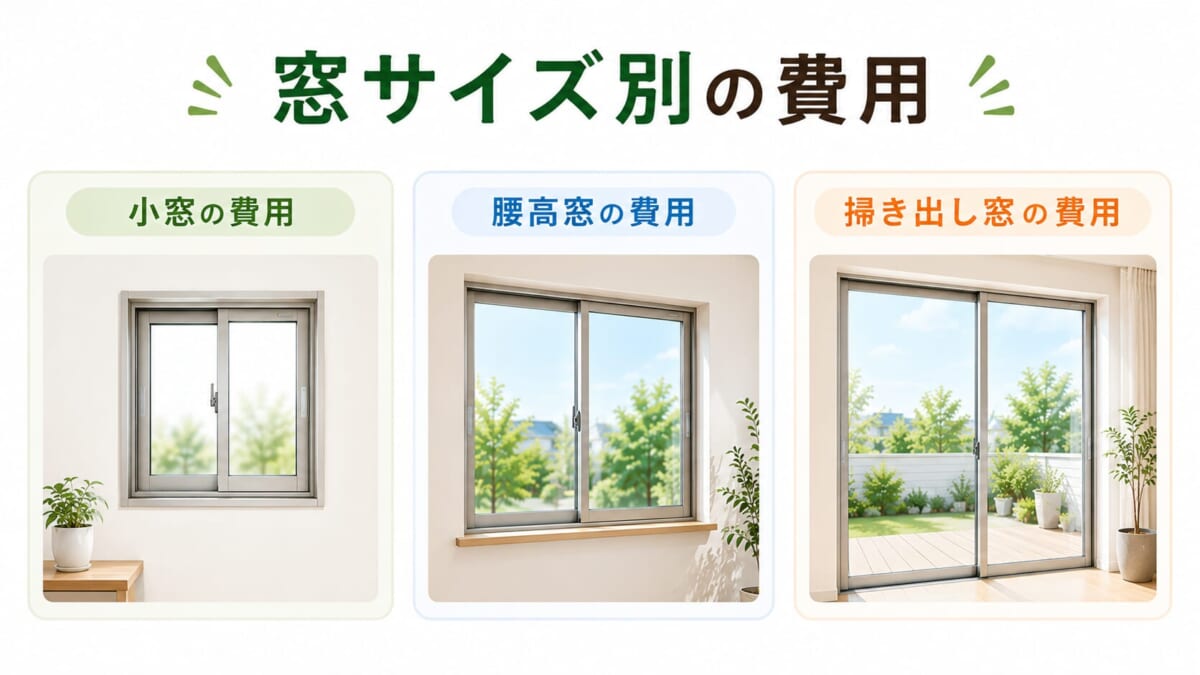窓サイズ別の費用