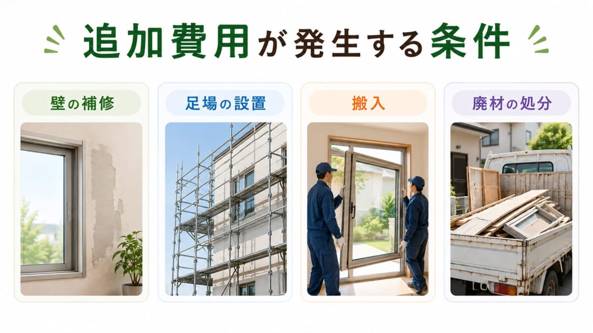追加費用が発生する条件