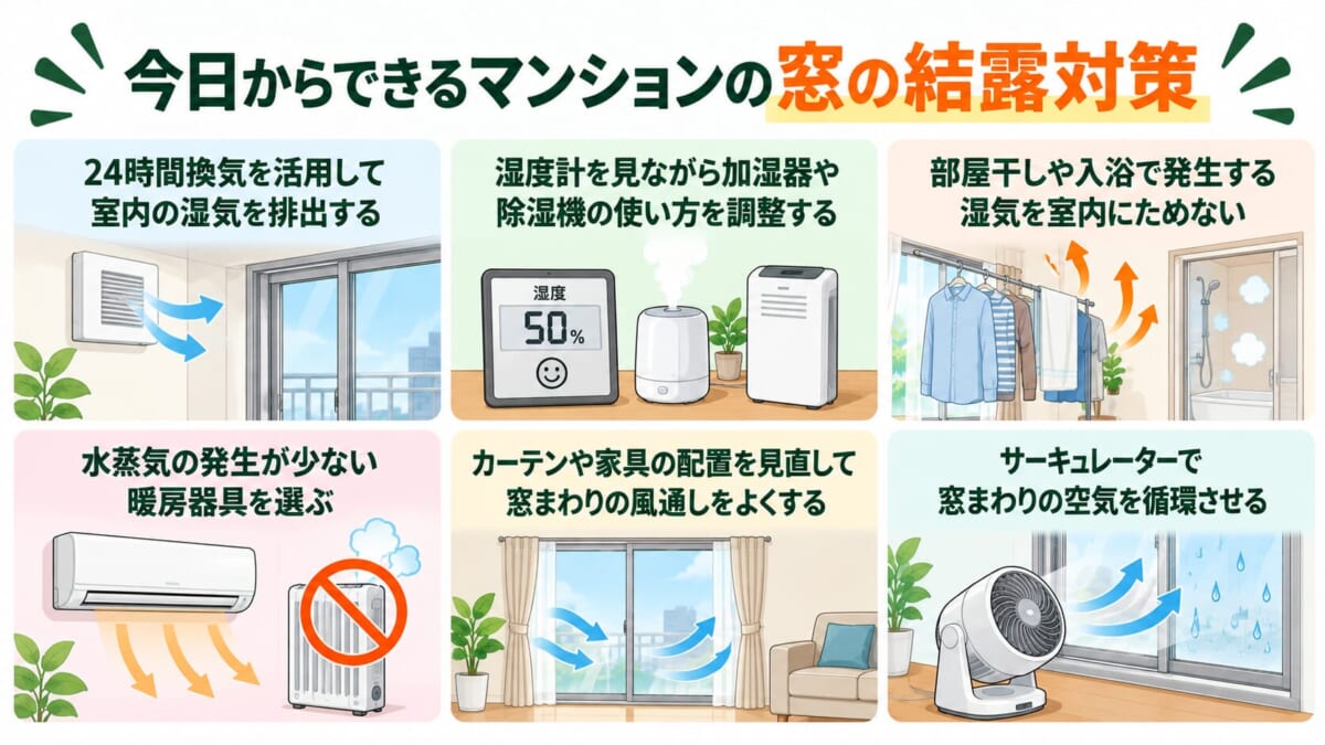 今日からできるマンションの窓の結露対策