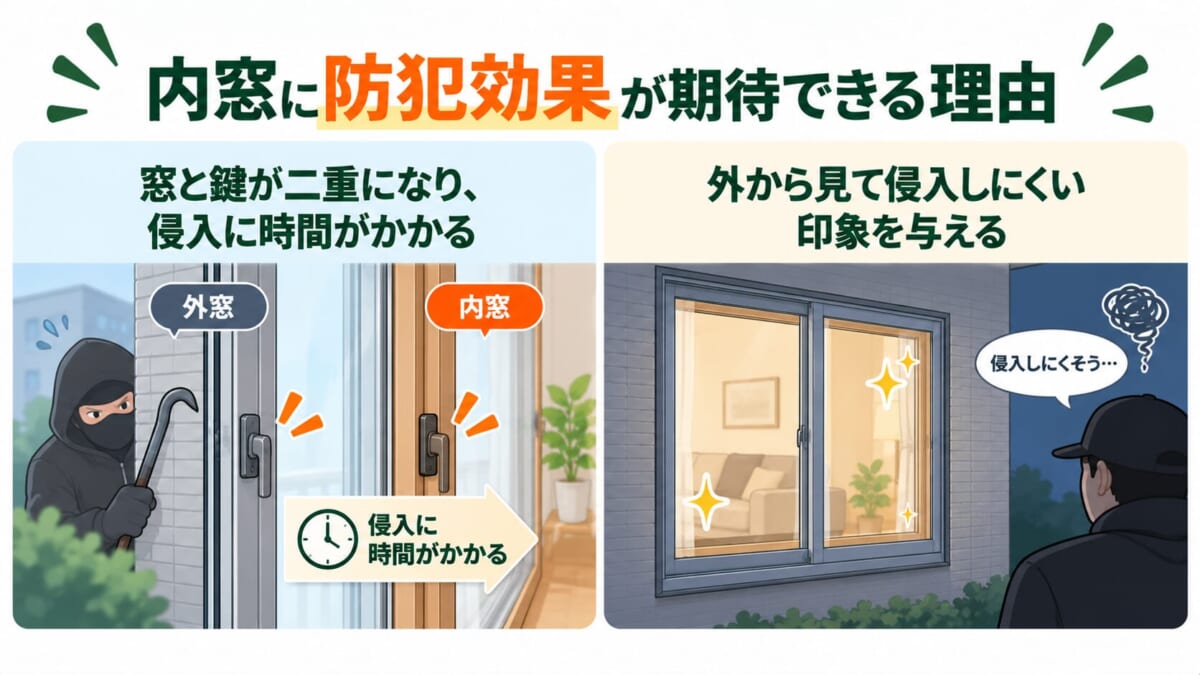 内窓に防犯効果が期待できる理由