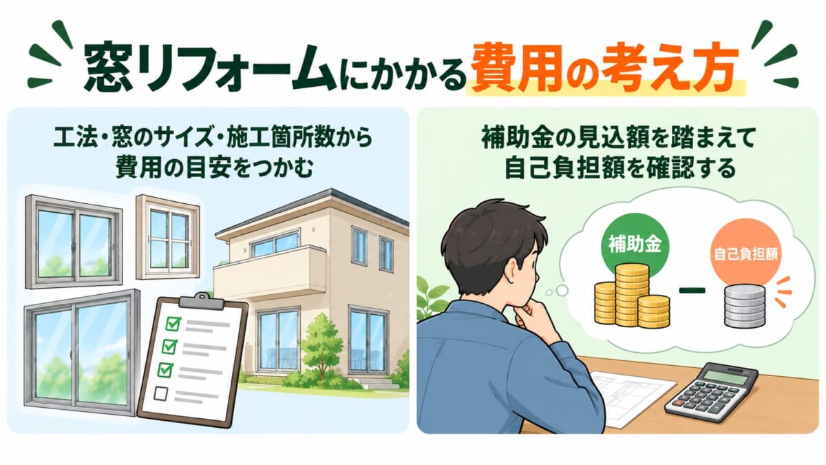 窓リフォームにかかる費用の考え方