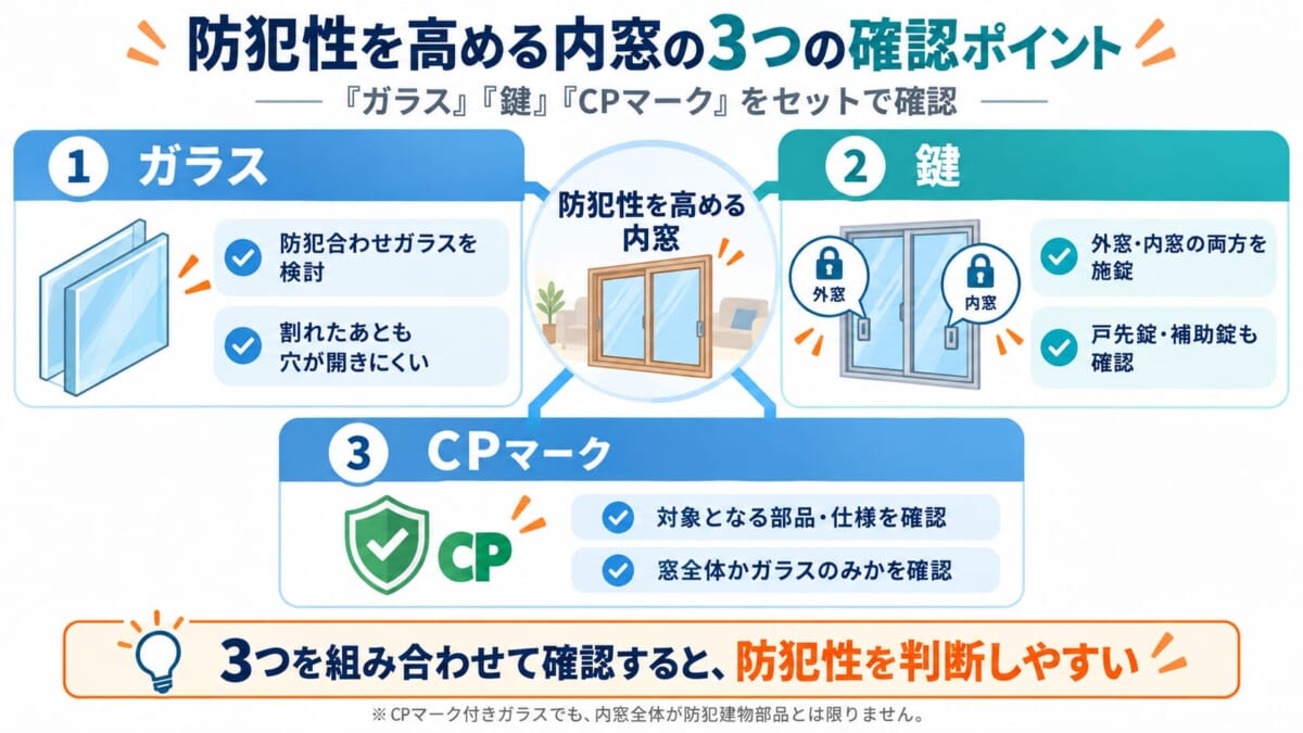 防犯性を高める内窓の3つの確認ポイント