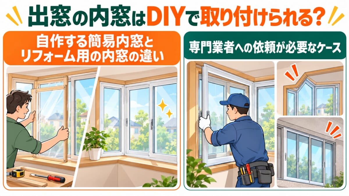 出窓の内窓はDIYで取り付けられる？