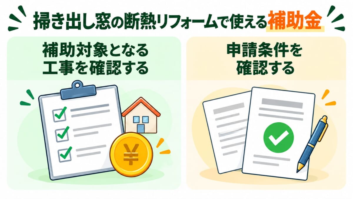 掃き出し窓の断熱リフォームで使える補助金