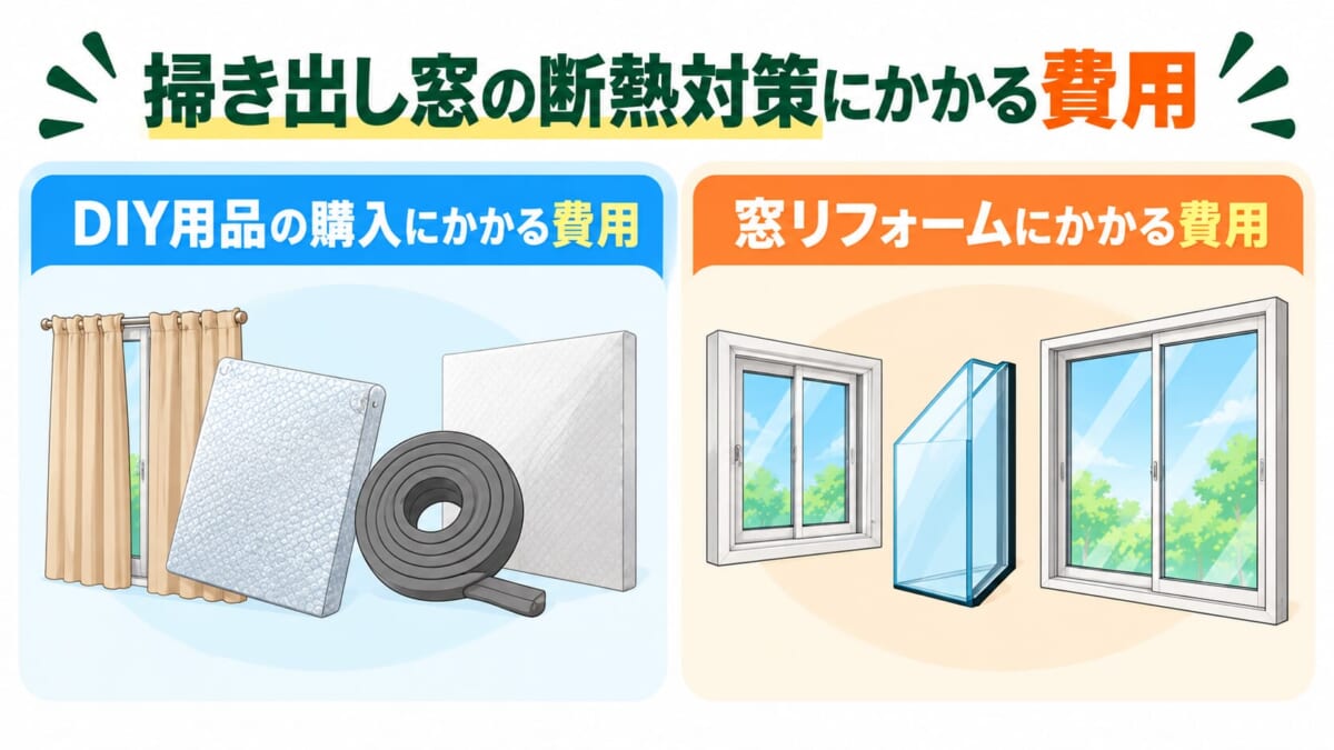 掃き出し窓の断熱対策にかかる費用