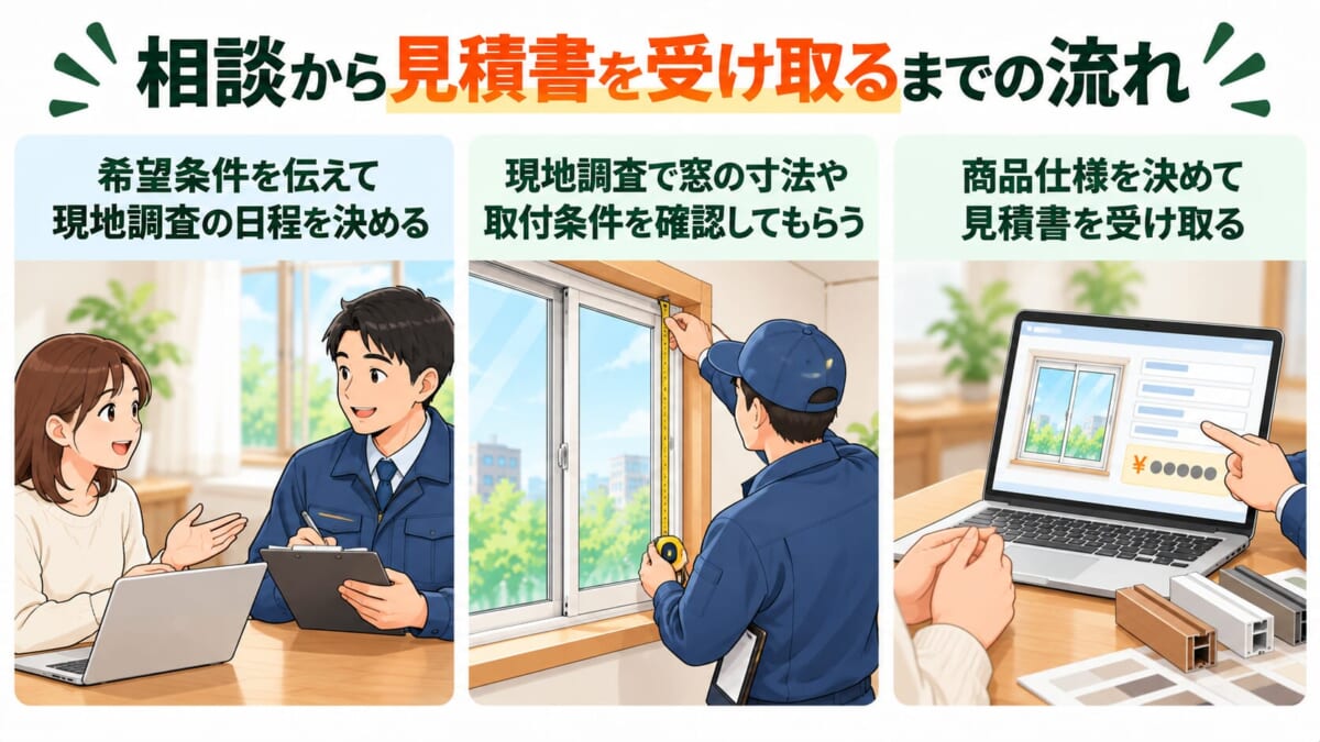 相談から見積書を受け取るまでの流れ