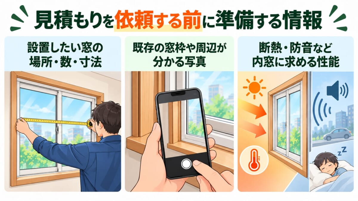 見積もりを依頼する前に準備する情報
